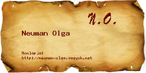 Neuman Olga névjegykártya